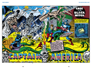Captain America Comics #8, pgs. 30-31; "Case of the Black Witch"; Jack Kirby/Joe Simon, double-page spread, Golden Age Timely Marvel