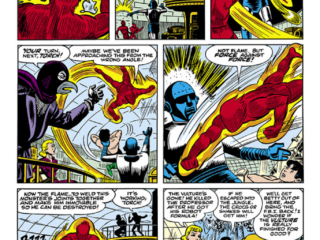 Captain America Comics #76, pg. 5; "The Human Torch", Carl Burgos, Toro, Atlas era heroes