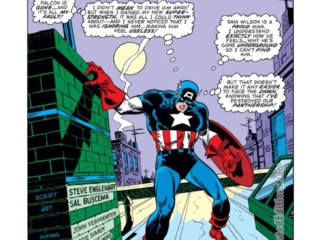 Captain America #161, pg. 1; pencils, Sal Buscema; inks, John Verpoorten; If He Loseth His Soul, Steve Englehart, splash page