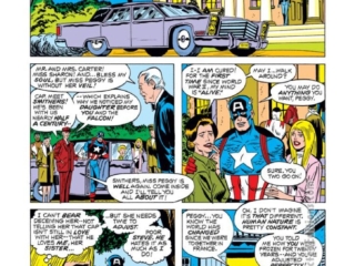 Captain America #163, pg. 3; pencils, Sal Buscema; inks, John Verpoorten; Sharon Carter, Peggy Carter