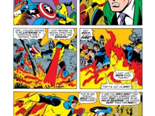 Captain America #173, pg. 4; pencils, Sal Buscema; inks, Vince Colletta; X-Men, Professor Xavier, Jean Grey, Marvel Girl, Cyclops