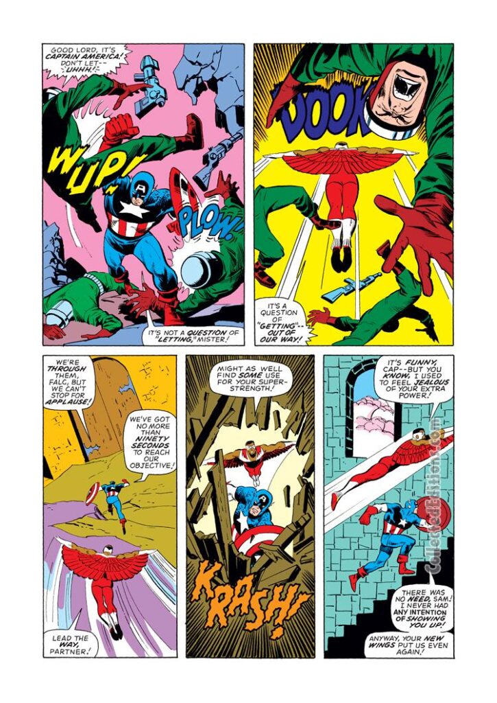 Captain America #177, pg. 2; pencils, Sal Buscema; inks, Vince Colletta; Falcon