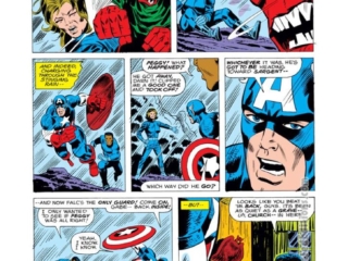 Captain America #184, pg. 17; pencils, Herb Trimpe; inks, Mike Esposito, Frank Giacoia; Red Skull, Falcon, Sam Wilson