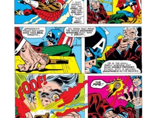 Captain America #185, pg. 10; pencils, Sal Buscema; inks, Frank Giacoia; Falcon, Steve Rogers