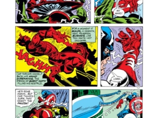 Captain America #187, pg. 11; pencils, Frank Robbins; inks, Frank Chiaramonte