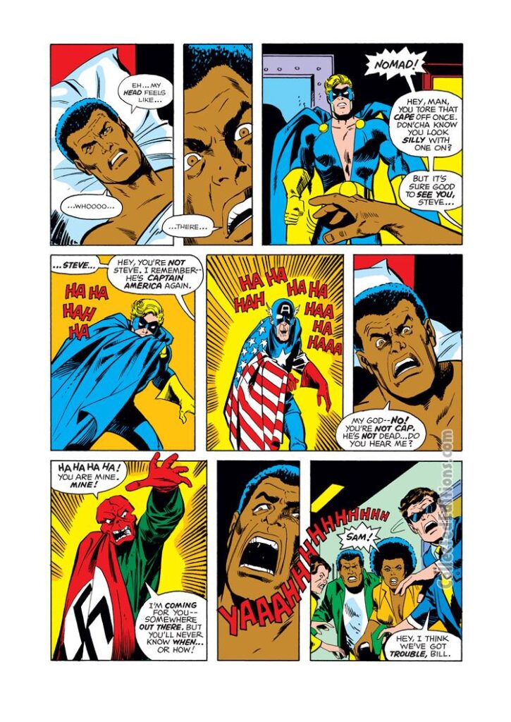 Captain America #188, pg. 5; pencils, Sal Buscema; inks, Vince Colletta; Nomad, Sam Wilson