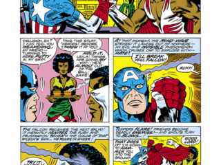 Captain America #193, pg. 2; pencils, Jack Kirby; Falcon/Sam Wilson/Leila Taylor
