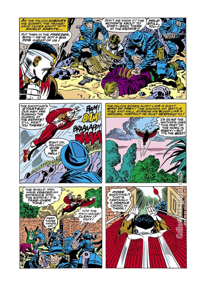 Captain America #198, pg. 13; pencils, Jack Kirby; Falcon/Sam Wilson