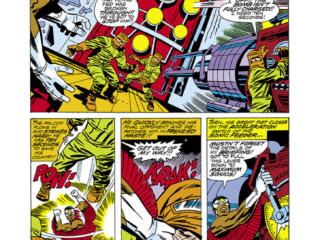Captain America #200, pg. 13; pencils, Jack Kirby; Sam Wilson/Falcon