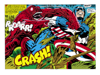 Captain America #208, pgs. 2-3; pencils, Jack Kirby; Man-Fish