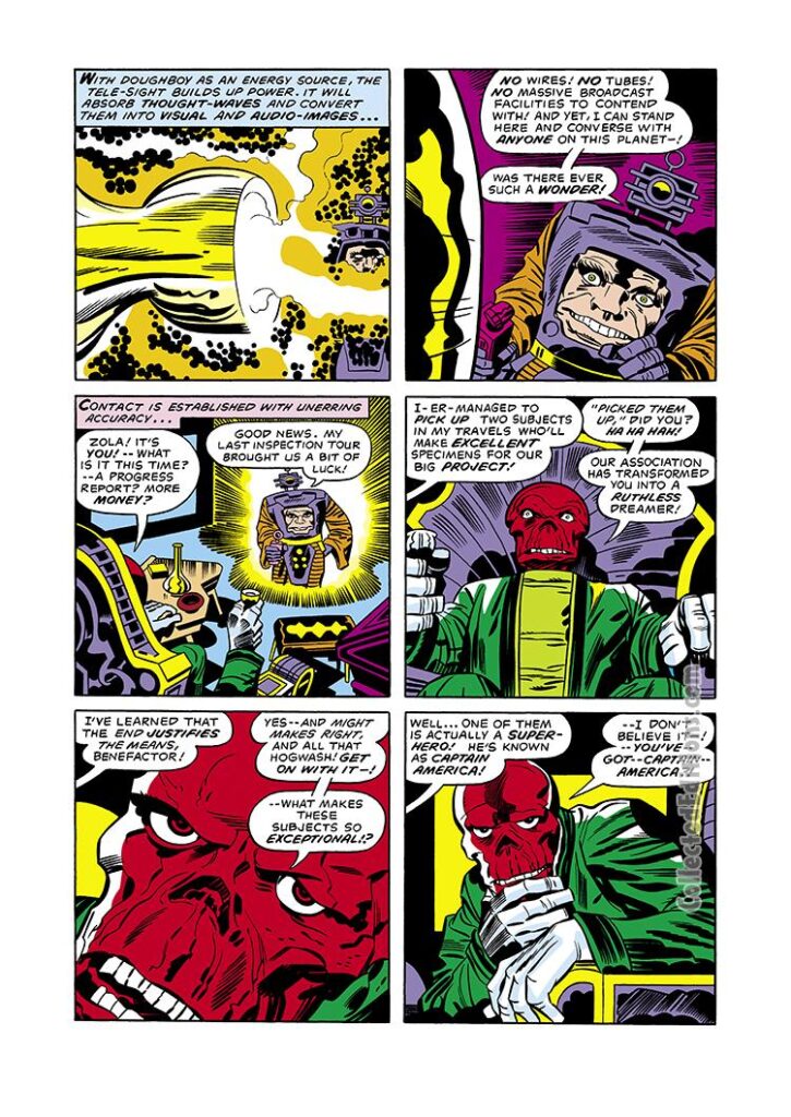 Captain America #210, pg. 15; pencils, Jack Kirby; Arnim Zola/Red Skull