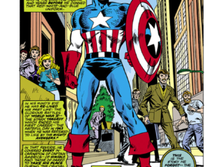 Captain America #216, pg. 1; pencils, Dave Cockrum; inks, uncredited
