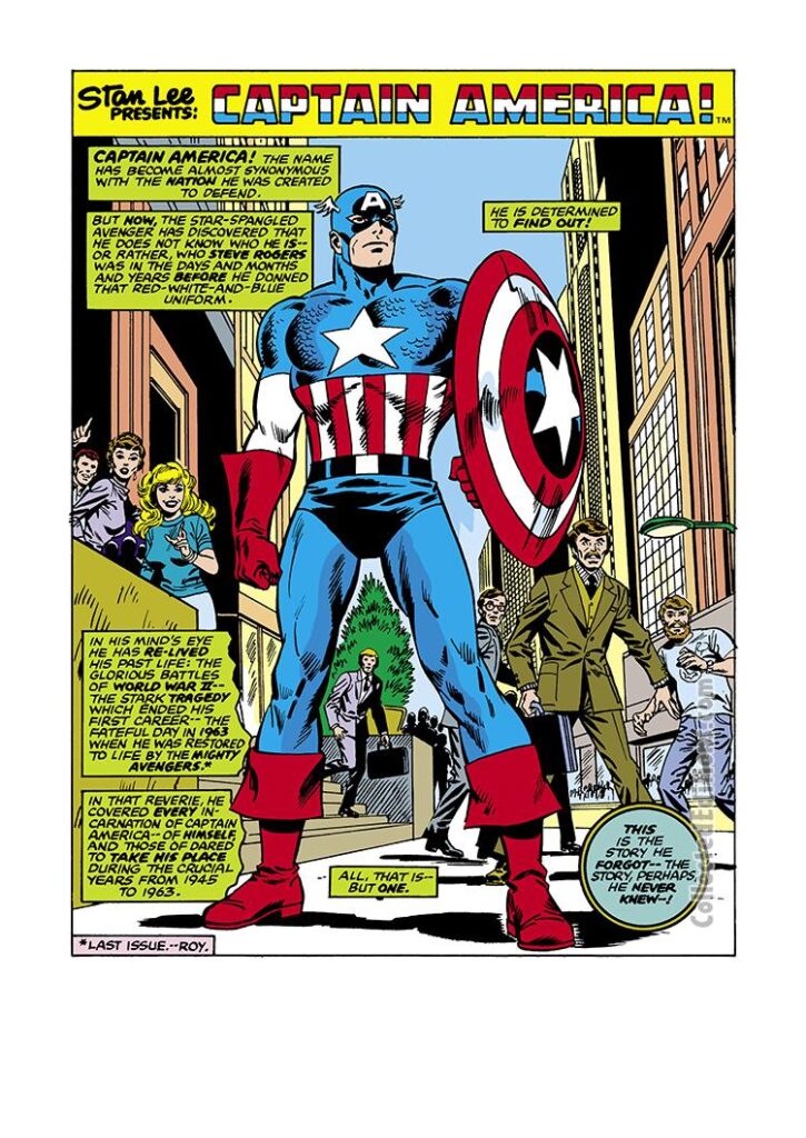 Captain America #216, pg. 1; pencils, Dave Cockrum; inks, uncredited