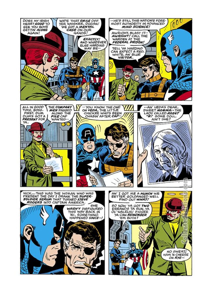 Captain America #225, pg. 4; pencils, Sal Buscema; Dum Dum Dugan/Nick Fury