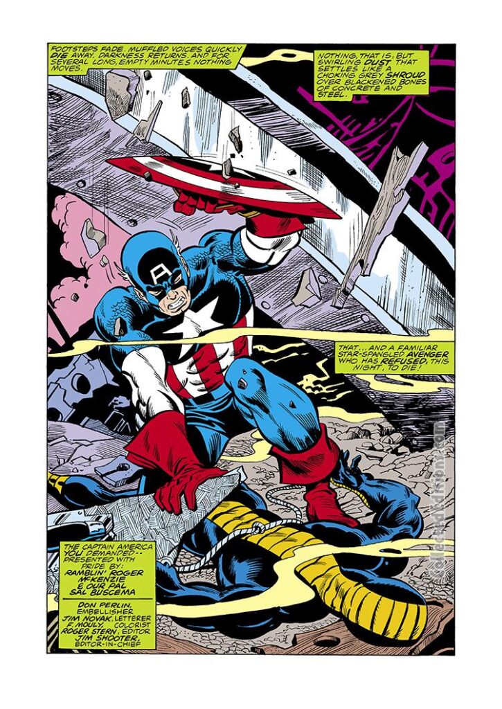 Captain America #229, pg. 2; pencils, Sal Buscema; Constrictor