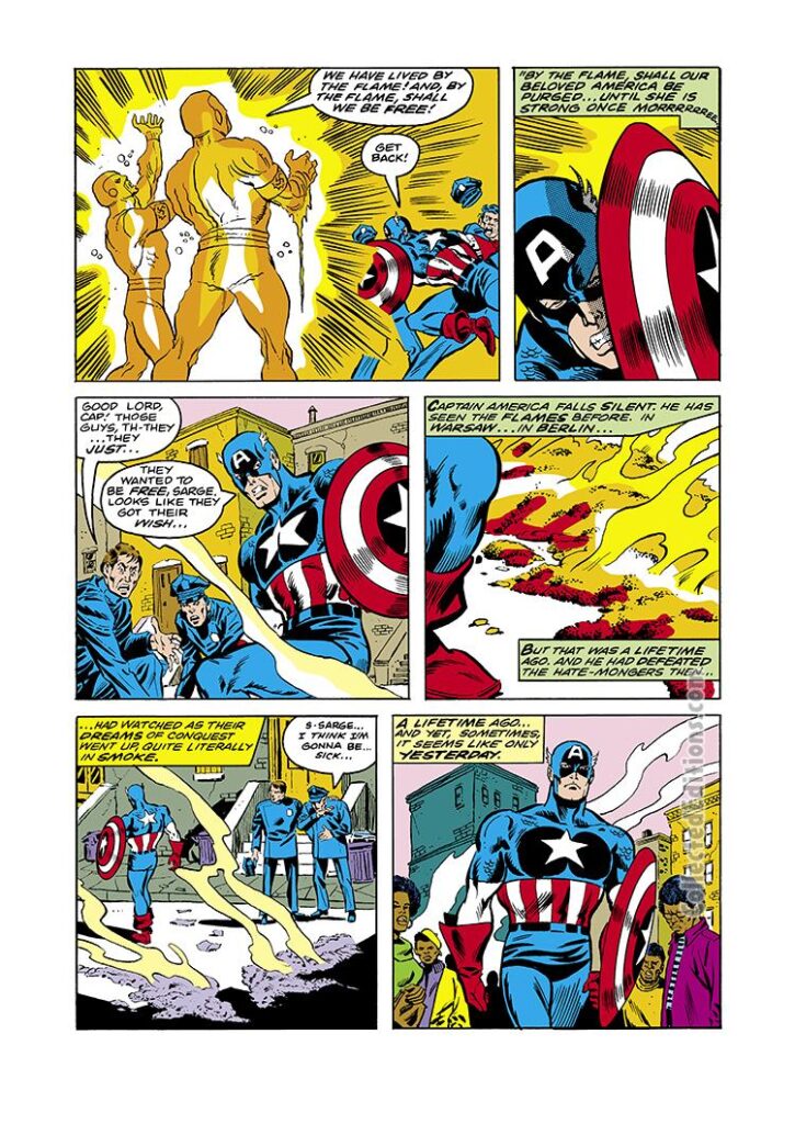 Captain America #232, pg. 5; layouts, Sal Buscema; pencils and inks, Don Perlin; Grand Director, National Force