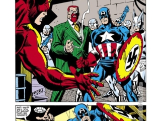 Captain America #234, pg. 13; layouts, Sal Buscema; pencils and inks, Don Perlin; Doctor Faustus, Daredevil, National Force