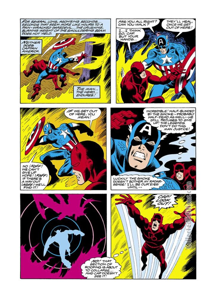Captain America #235, pg. 4; layouts, Sal Buscema; pencils and inks, Jack Abel; Daredevil team-up