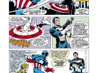 Captain America #241, pg. 10; layouts, Frank Springer; inks, Pablo Marcos; Punisher, Frank Castle, vigilante justice
