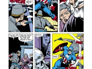 Captain America #245, pg. 14; layouts, Carmine Infantino; pencils and inks, Joe Rubinstein, Dr. Mendelhaus (death); Marie Heller, Nazi