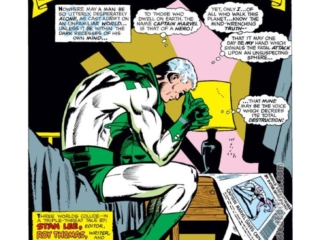 Captain Marvel #4, pg. 1; pencils, Gene Colan; inks, Vince Colletta; Mar-Vell,