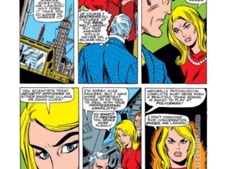 Captain Marvel #5, pg. 9; pencils, Don Heck; inks, John Tartaglione; Carol Danvers, NASA Security agent, Walter Lawson