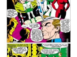 Captain Marvel #10, pg. 4; pencils, Don Heck; inks, Vince Colletta; Mar-Vell, Ronan the Accuser, Medic Una, Col. Yon-Rogg, Kree, Number One