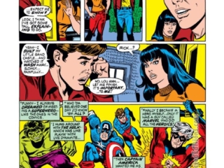 Captain Marvel #24, pg. 5; pencils, Wayne Boring; inks, Ernie Chan; Lou-Ann Savannah, Rick Jones, rock star, Mar-Vell, Nega-Bands, origin, sidekick