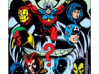 Captain Marvel #28, pg. 1; pencils, Jim Starlin; inks, Dan Green; When Titans Collide, Mar-Vell, Avengers