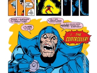 Captain Marvel #28, pg. 8; pencils, Jim Starlin; inks, Dan Green; Mar-Vell, the Controller