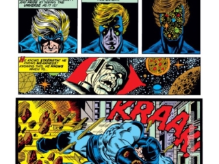 Captain Marvel #30, pg. 11; pencils, Jim Starlin; inks, Al Milgrom; Mar-Vell, Controller