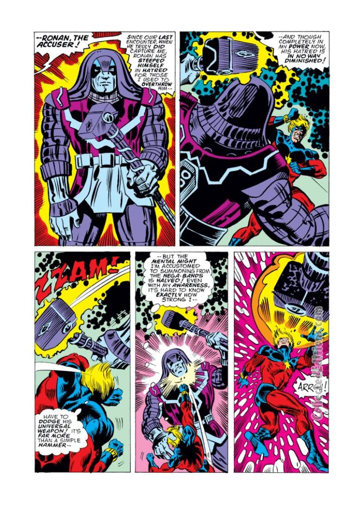 Captain Marvel #41, pg. 14; pencils and inks, Al Milgrom; Ronan the Accuser, Mar-Vell