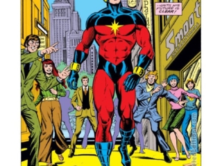 Captain Marvel #54, pg. 17; pencils, Dave Cockrum; inks, Terry Austin; Mar-Vell; Smoot International