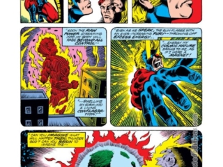 Captain Marvel #57, pg. 12; pencils, Pat Broderick; inks, Bob Wiacek; Mar-Vell, Thor