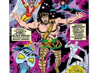 Champions #1, pg. 1; pencils, Don Heck; inks, Mike Esposito Champions #1, pg. 1; pencils, Don Heck; inks, Mike Esposito; first appearance