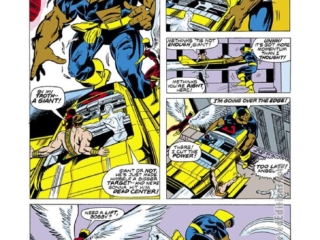 Champions #11, pg. 2; pencils, John Byrne; inks, Bob Layton; Black Goliath/Bill Foster/Giant-Man