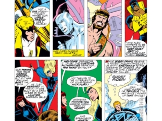Champions #11, pg. 4; pencils, John Byrne; inks, Bob Layton Champions #11, pg. 4; pencils, John Byrne; inks, Bob Layton; Ghost Rider
