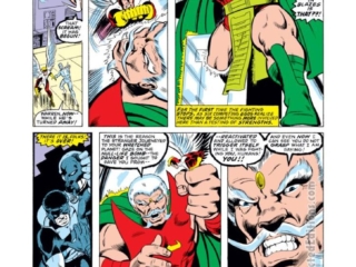 Champions #12, pg. 14; pencils, John Byrne; inks, Bob Layton Champions #12, pg. 14; pencils, John Byrne; inks, Bob Layton; The Stranger