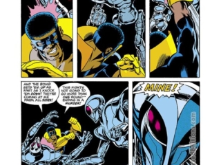 Champions #13, pg. 4; pencils, John Byrne; inks, Bob Layton; Black Goliath/Bill Foster/Giant-Man