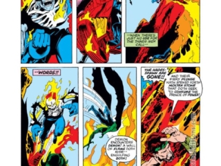 Champions #13, pg. 12; pencils, John Byrne; inks, Bob Layton Champions #13, pg. 12; pencils, John Byrne; inks, Bob Layton, Ghost Rider, hercules