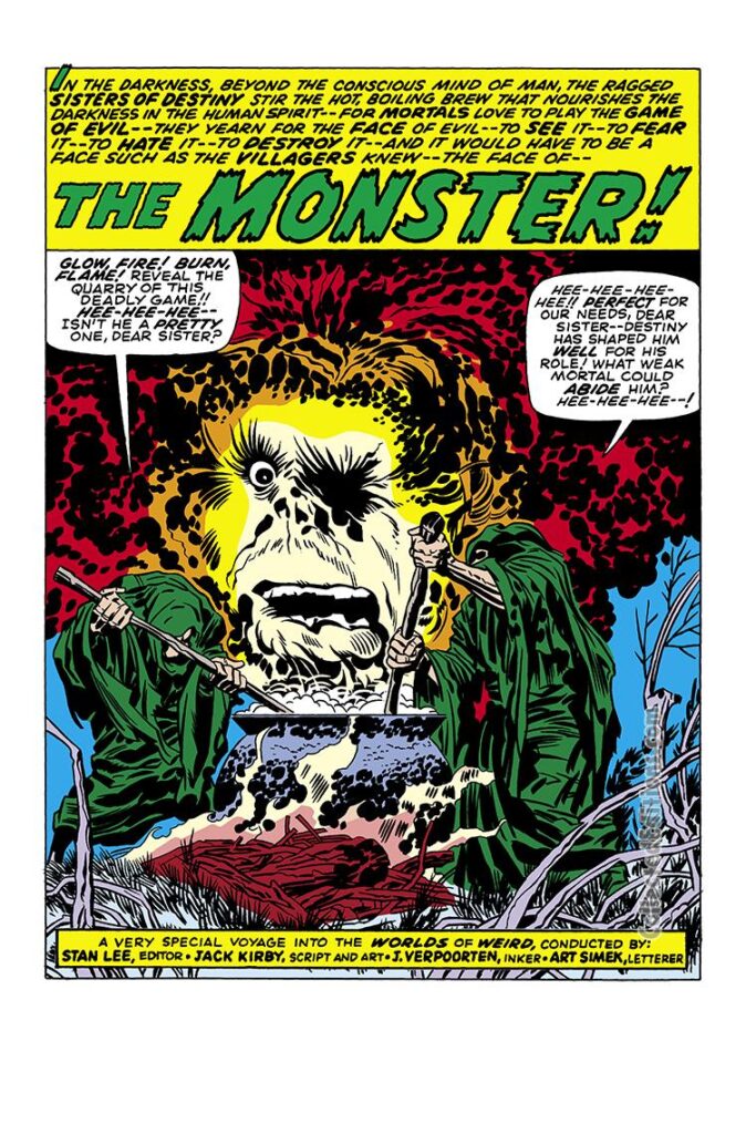 Chamber of Darkness #4. "The Monster!", pg. 1. Jack Kirby horror comics