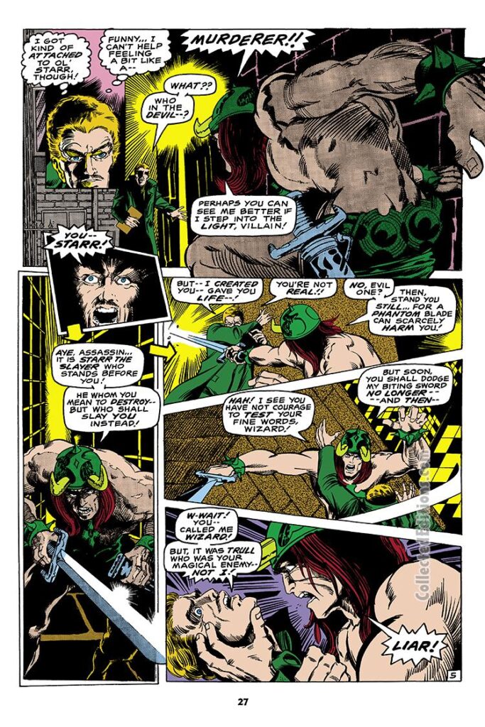 Chamber of Darkness #4, pg. 19; pencils and inks, Barry Windsor-Smith; Starr the Slayer, Roy Thomas, proto-Marvel barbarian, Conan the Barbarian, sword and sorcery