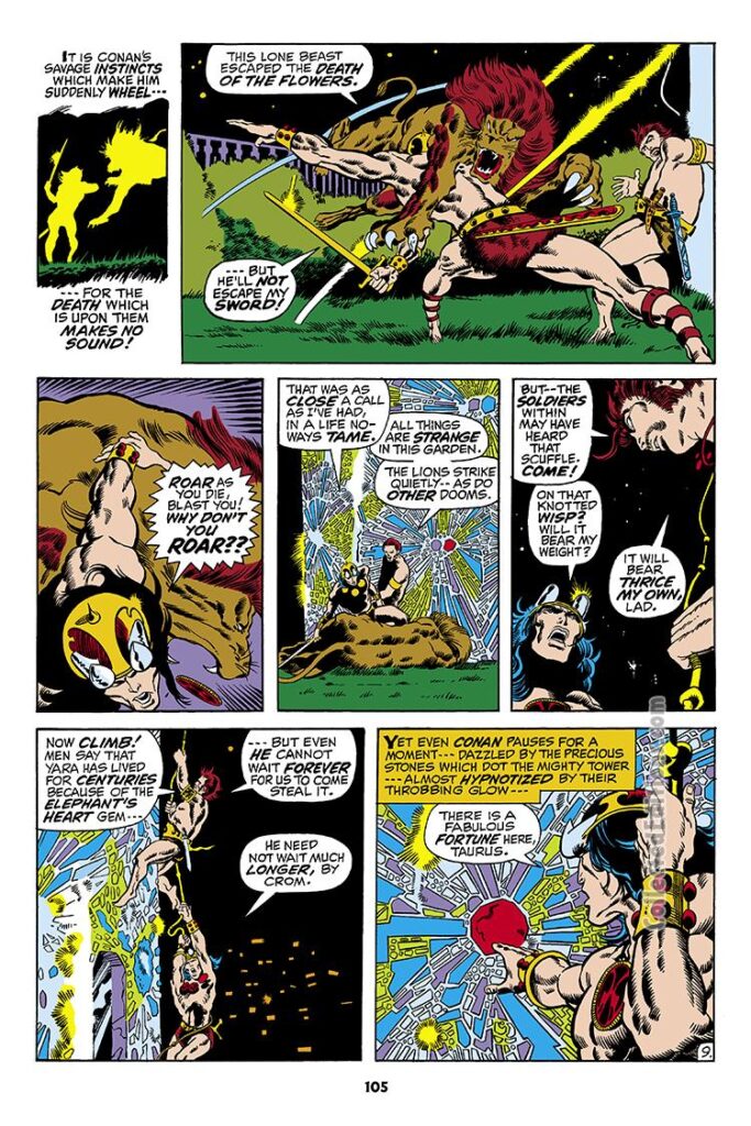 Conan the Barbarian #4, pg. 9; pencils, Barry Windsor-Smith; inks, Sal Buscema; Roy Thomas