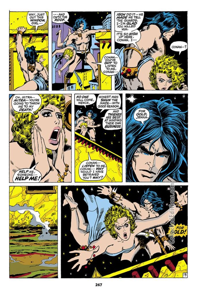 Conan the Barbarian #11, pg. 13; pencils, Barry Windsor-Smith; inks, Sal Buscema; Jenna, Roy Thomas, Mitra