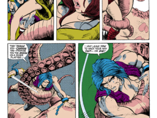 Conan the Barbarian #12, pg. 13; pencils and inks, Barry Windsor-Smith; giant-octopus, Roy Thomas
