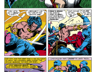 Conan the Barbarian #14, pg. 2; pencils, Barry Windsor-Smith; inks, Sal Buscema; Roy Thomas