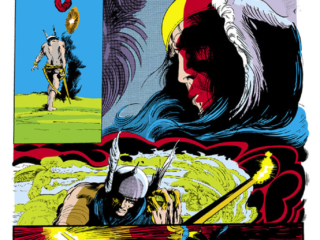 Conan the Barbarian #22, pg. 20; pencils and inks, Barry Windsor-Smith, Special Hyborian Page pinup, letters page