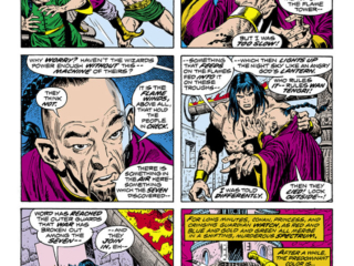 Conan the Barbarian #34, pg. 13; pencils, John Buscema; inks, Ernie Chan, Flame Winds of Lost Khitai, Wan Tengrai