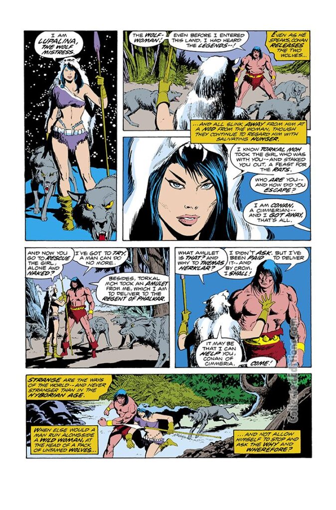 Conan the Barbarian #49, pg. 8; pencils, John Buscema; inks, Dick Giordano; Lupalina, the Wolf Mistress