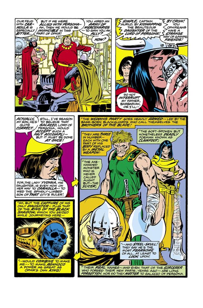 Conan the Barbarian #53, pg. 6; pencils by John Buscema; inks by Frank Springer